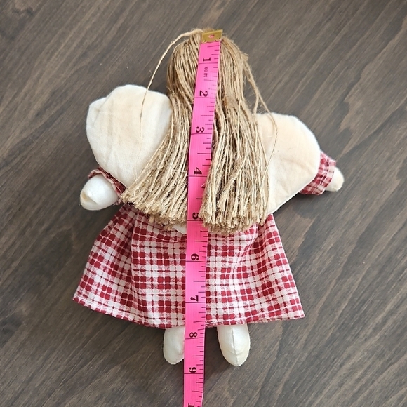 Vintage Handcrafted Plaid Angel Doll - Picture 10 of 11